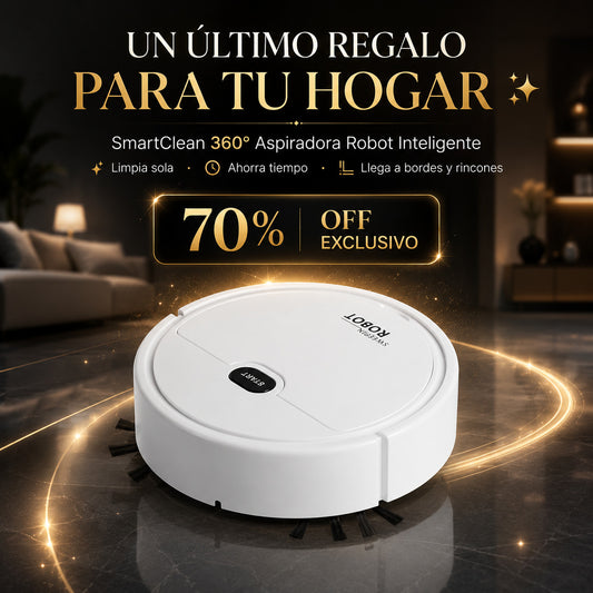 SmartClean 360° – Aspiradora Robot Inteligente que Limpia por Ti y Te Devuelve Tiempo