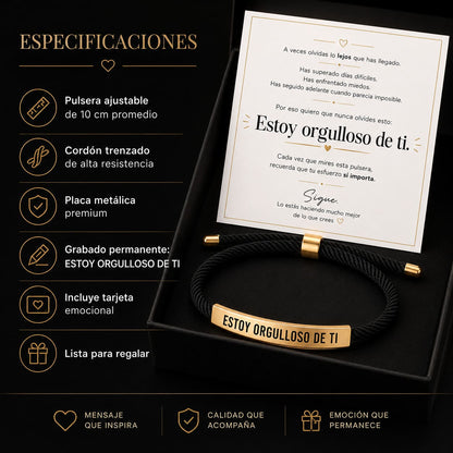 Pulsera Estoy Orgulloso de Ti - Un recordatorio de Amor y Amistad
