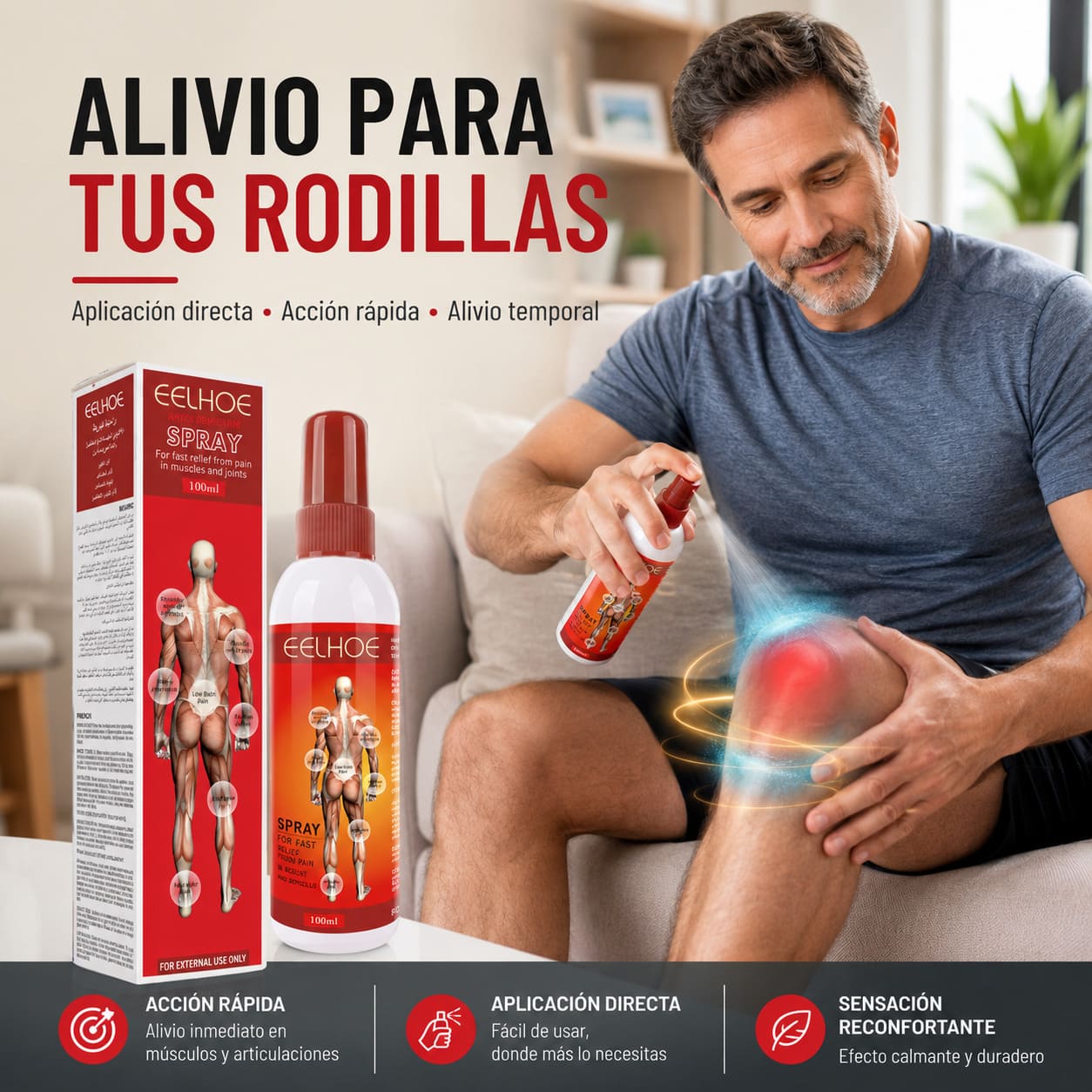 Spray Analgésico para Dolores Musculares y Articulaciones - Alivio en Minutos